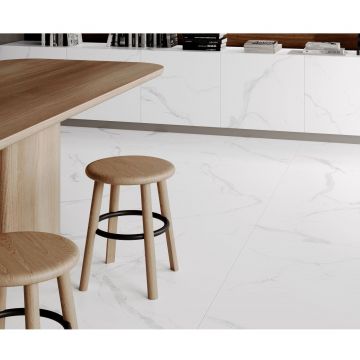 Керамогранит Laparet (Лапарет) Statuario White Pro белый 60х120 см матовый R10GR CB