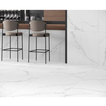 Керамогранит Laparet (Лапарет) Statuario White Pro белый 80х80 см матовый R10GR