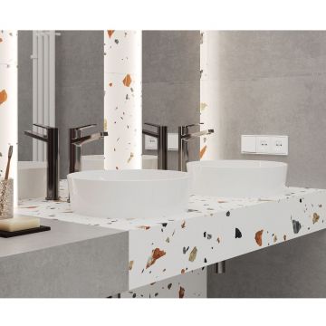 Керамогранит Laparet (Лапарет) Terazzo Bianco цветной 60х120 см матовый карвинг