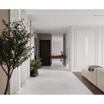 Керамогранит Laparet (Лапарет) Айри Уайт белый 80х160 см матовый гравированный