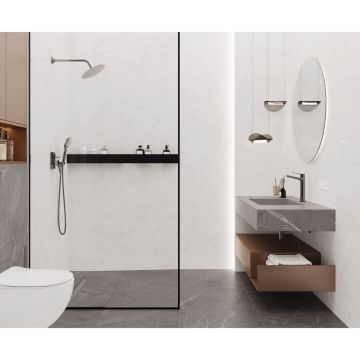 Керамогранит Laparet (Лапарет) Антико Перл светло-серый 59,5х59,5 см матовый гравированный, LP6060G0081R