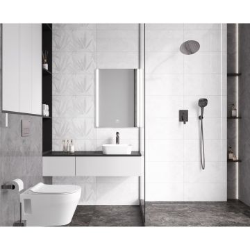 Декор Laparet (Лапарет) Aston светло-серый 30х60 см, 04-01-1-18-03-06-4133-0