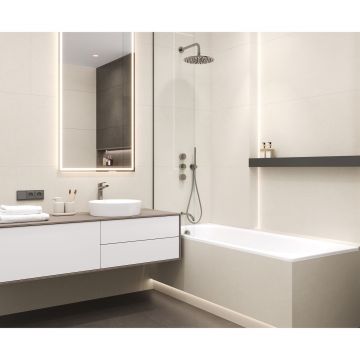 Керамогранит Laparet (Лапарет) Аттол Опал Про Деко Акцентс бежевый 60х120 см матовый микроструктурный R10/A Бархат КР