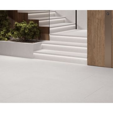 Керамогранит Laparet (Лапарет) Аттол Уайт Про Деко Лайнс светло-серый 60х120 см матовый микроструктурный R10/A Бархат КР