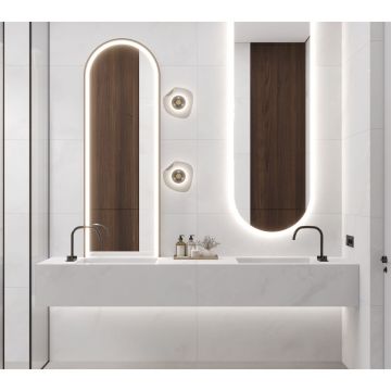 Керамогранит Laparet (Лапарет) Бернини Бианко белый 59,5х119,1 см матовый, LP6012G0541R