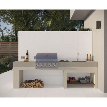 Керамогранит Laparet (Лапарет) Бетоника Бланко Про светло-серый 60х60 см матовый R12/B Бархат