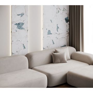 Керамогранит Laparet (Лапарет) Крэкстоун Аква бирюзовый 60х120 см полуполированный блестящий