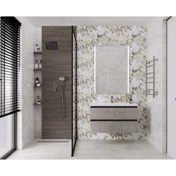 Керамическая плитка Laparet (Лапарет) Элис бланко 40х80 см глянцевая обрезная, 48044R