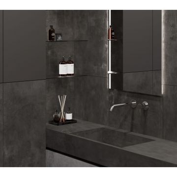 Керамогранит Laparet (Лапарет) Феста Графит тёмно-серый 59,5х119,1 см матовый, LP6012G0621R