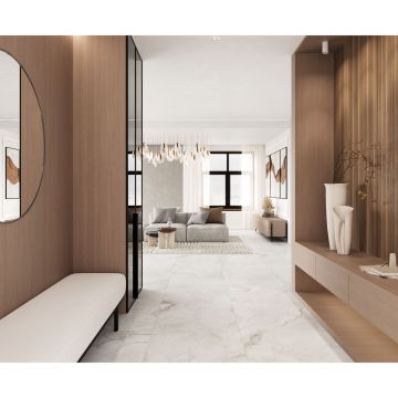 Керамогранит Laparet (Лапарет) Галатеа Бланко светло-серый 80х160 см матовый гравированный