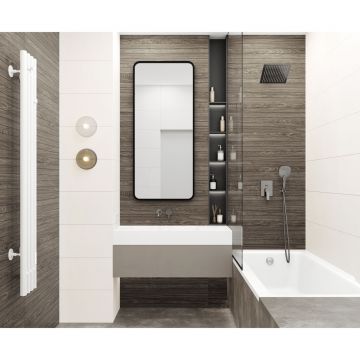 Керамическая плитка Laparet (Лапарет) Джио деко маррон 30х89,5 см матовая обрезная, LP3090B0131R