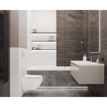 Керамическая плитка Laparet (Лапарет) Джио деко маррон 30х89,5 см матовая обрезная, LP3090B0131R