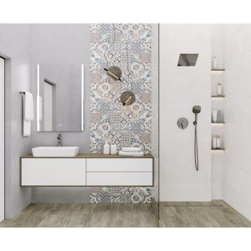 Декор Laparet (Лапарет) Грип серый 30х89,5 см матовый обрезной, VTA67913031R