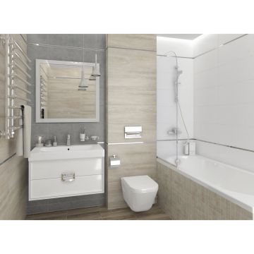 Керамическая плитка Laparet (Лапарет) Clear белый 25х75 см