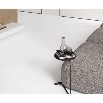 Керамогранит Laparet (Лапарет) Материка Уайт белый 80х160 см матовый гравированный