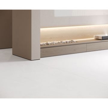 Керамогранит Laparet (Лапарет) Материка Уайт белый 80х160 см матовый гравированный