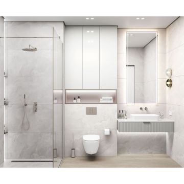 Керамогранит Laparet (Лапарет) Оникс Люкс Бианко белый 60х120 см полированный матированный