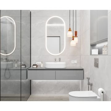 Керамогранит Laparet (Лапарет) Оникс Люкс Сильвер серый 60х120 см полированный матированный