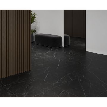 Керамогранит Laparet (Лапарет) Опера Неро чёрный 59,5х119,1 см матовый гравированный, LP6012G0201R