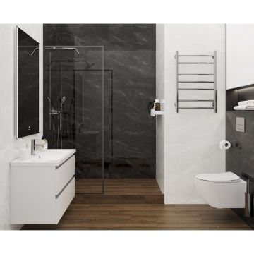 Керамическая плитка Laparet (Лапарет) Пульпис бианко 40х80 см глянцевая обрезная, 48042R