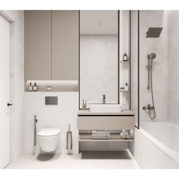 Керамогранит Laparet (Лапарет) Snowy Day белый 60х120 см лаппатированный шайн