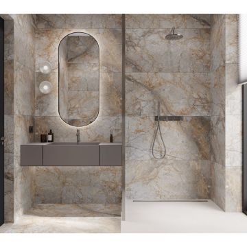 Керамогранит Laparet (Лапарет) Spark коричневый 60х120 см лаппатированный шайн