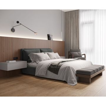 Керамогранит Laparet (Лапарет) Вуд Канариум Венге Страйпс коричневый 60х120 см матовый структурный гравированный