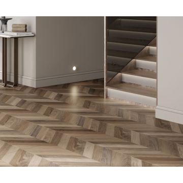 Керамогранит Laparet (Лапарет) Вуд Латина Браун Шеврон М коричневый 60х120 см матовый гравированный