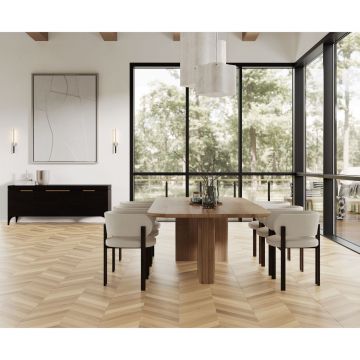 Керамогранит Laparet (Лапарет) Вуд Роял Алмонд Шеврон М бежевый 60х120 см матовый гравированный