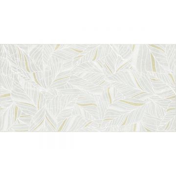 Декор Laparet (Лапарет) York листья серо-бежевый 30x60 см, 04-01-1-18-03-07-4137-3