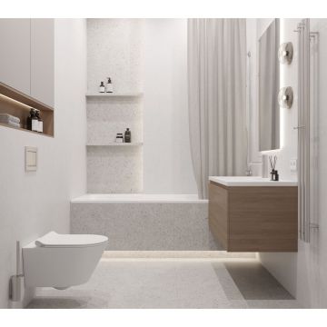 Керамогранит Laparet (Лапарет) Перла Бианко светло-серый 59,5х59,5 см матовый, CR6060G0471R