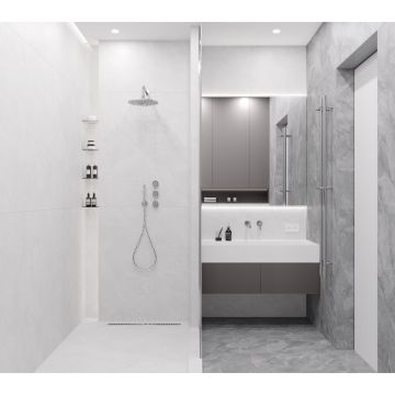 Керамогранит Laparet (Лапарет) Регнум Бианко светло-серый 59,5х119,1 см матовый, CR6012G0401R