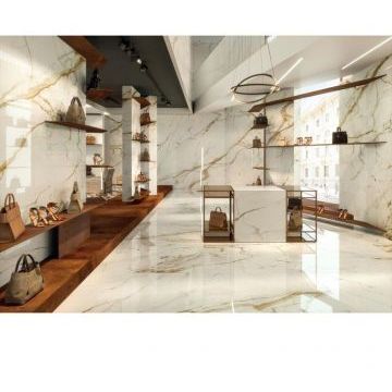 Керамогранит Atlas Concorde (Атлас Конкорд) Marvel Calacatta Imperiale лаппатированный 60x120 см, толщ. 9 мм (2 плиты), A4Q3