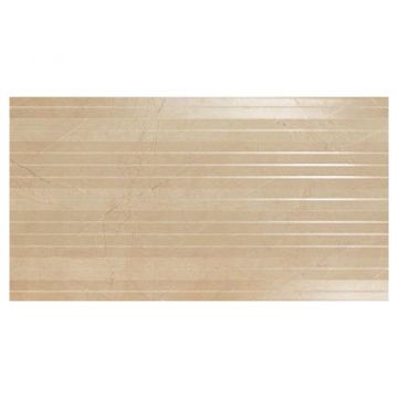 Керамическая плитка Атлас Конкорд Marvel 56х30,5 см бежевый глянцевая ASC3, Beige Stripe, Atlas Concorde