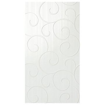Плитка Атлас Конкорд Radiance White Damask 30,5х56 см белая глянцевая 9ADW, Radiance White Damask, Atlas Concorde
