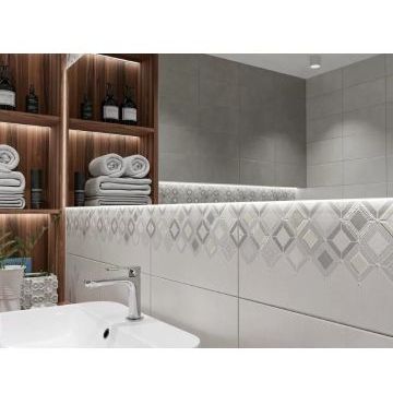 Плитка настенная Azori (Азори) Starck Grey 20,1х40,5 см, толщ. 9 мм (15 плит), 509641101