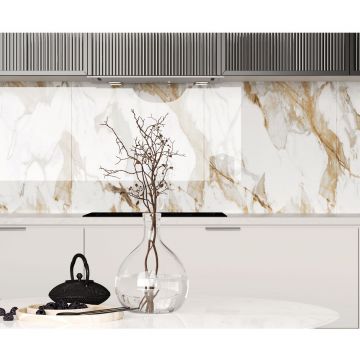 Керамогранит Ceradim (Керадим) Calacatta Fairy Gold бежевый 60х60 см полированный