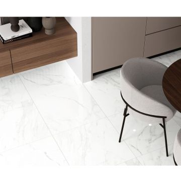 Керамогранит Ceradim (Керадим) Calacatta Faro Grey белый 80х80 см полированный