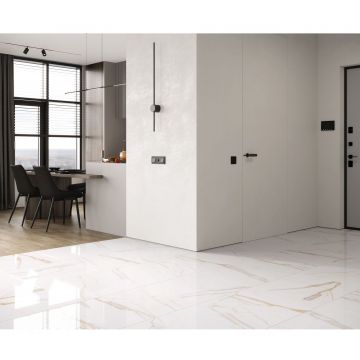 Керамогранит Ceradim (Керадим) Calacatta Goddes Gold белый 60х120 см полированный