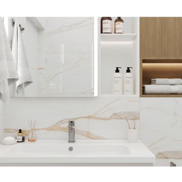 Керамогранит Ceradim (Керадим) Calacatta Goddes Gold белый 60х120 см полированный