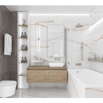 Керамогранит Ceradim (Керадим) Calacatta Goddes Gold белый 60х60 см полированный