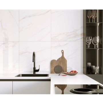 Керамогранит Ceradim (Керадим) Calacatta Regal Gold белый 60х60 см полированный