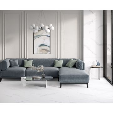 Керамогранит Ceradim (Керадим) Calacatta Sharp Silver белый 80х80 см матовый