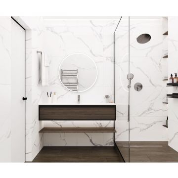 Керамогранит Ceradim (Керадим) Calacatta Splendid Silver белый 60х120 см матовый