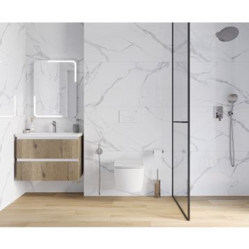 Керамогранит Ceradim (Керадим) Calacatta Splendid Silver белый 60х120 см полированный