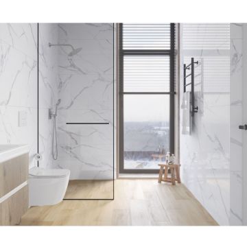 Керамогранит Ceradim (Керадим) Calacatta Splendid Silver белый 80х80 см полированный