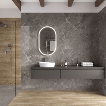 Керамогранит Ceradim (Керадим) Mramor Chic Grey серый 60х120 см полированный