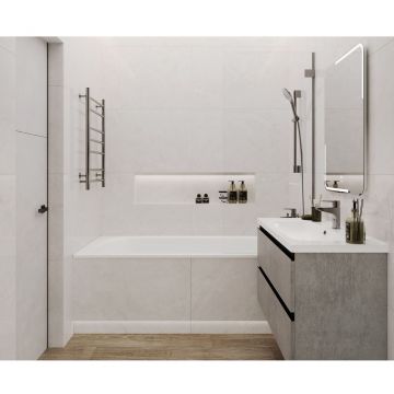 Керамогранит Ceradim (Керадим) Mramor Princess White серый 60х120 см полированный