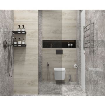 Керамогранит Ceradim (Керадим) Mramor Story Grey серый 60х120 см полированный