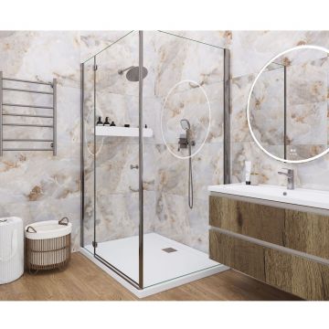 Керамогранит Ceradim (Керадим) Onyx Magic Brown серо-коричневый 60х120 см полированный